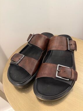 Ecco Flowt Lx Mens Leather Double Strap Sandal NWOT Mens 7/7.5